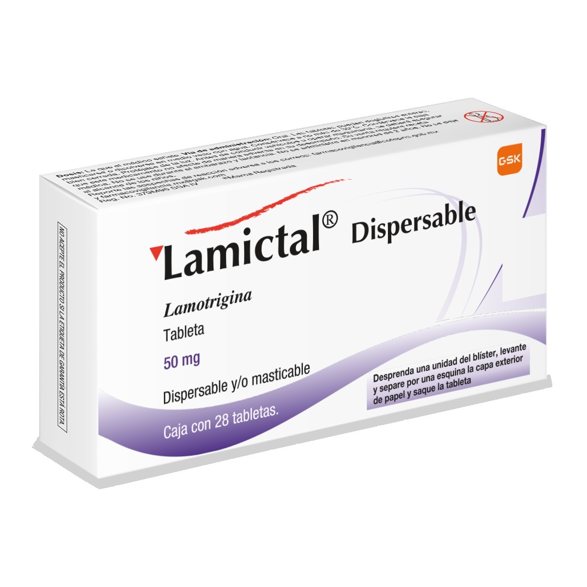 LAMICTAL 50MG DISPER TAB 28
