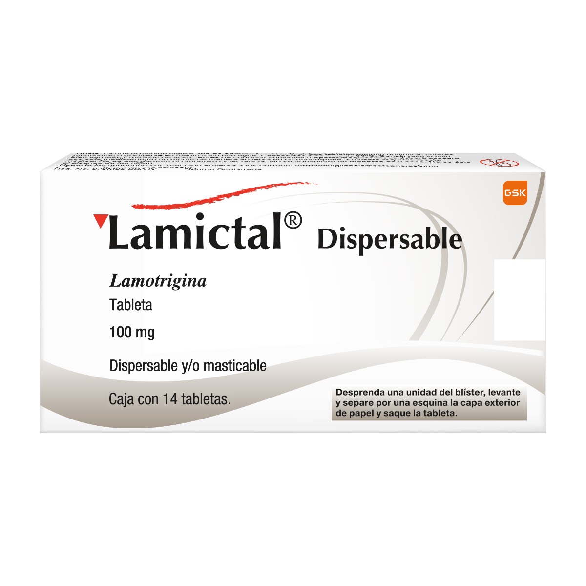 LAMICTAL 100 MG DISPER TAB 14