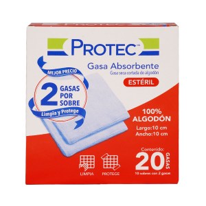 GASA EST PROTEC ABSO 10X10CM C/20 GASA EST PROTEC ABSO 10X10CM C/20