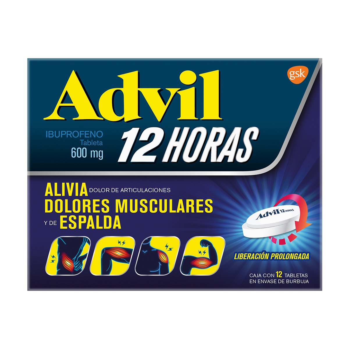 ADVIL 12H 600 MG 12 TAB