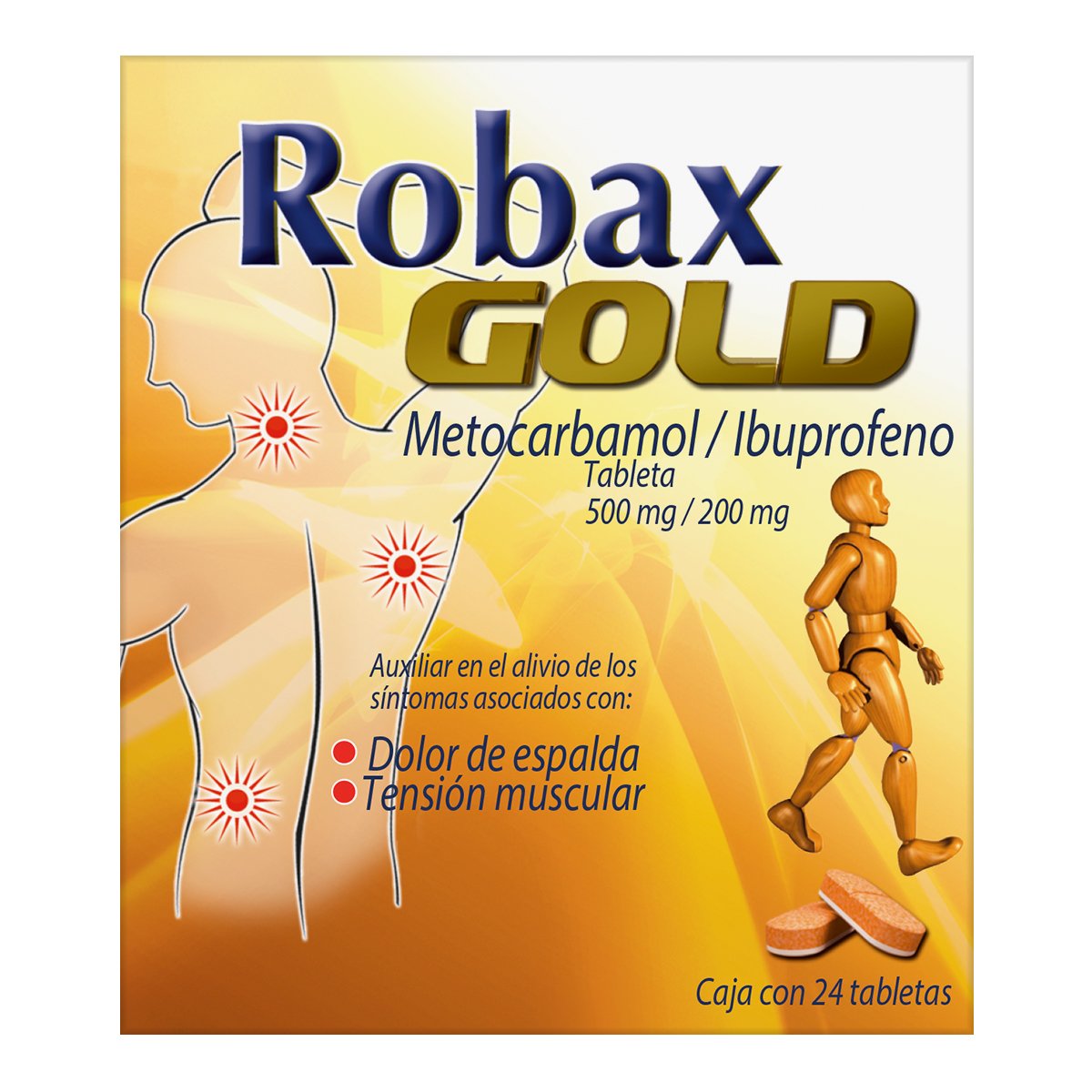 ROBAX GOLD 500/200MG TAB 24