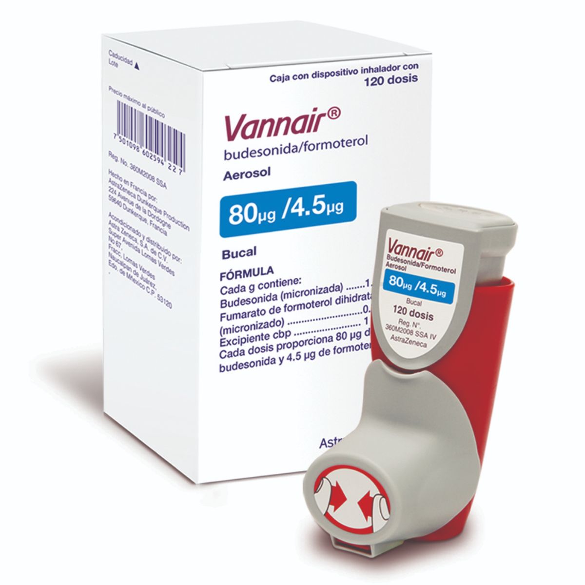 VANNAIR 80/4.5MCG AER 120 DOSIS