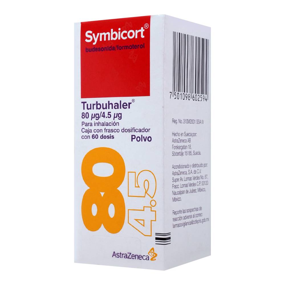 SYMBICORT 80/4.5 MCG PVO 60 DOS