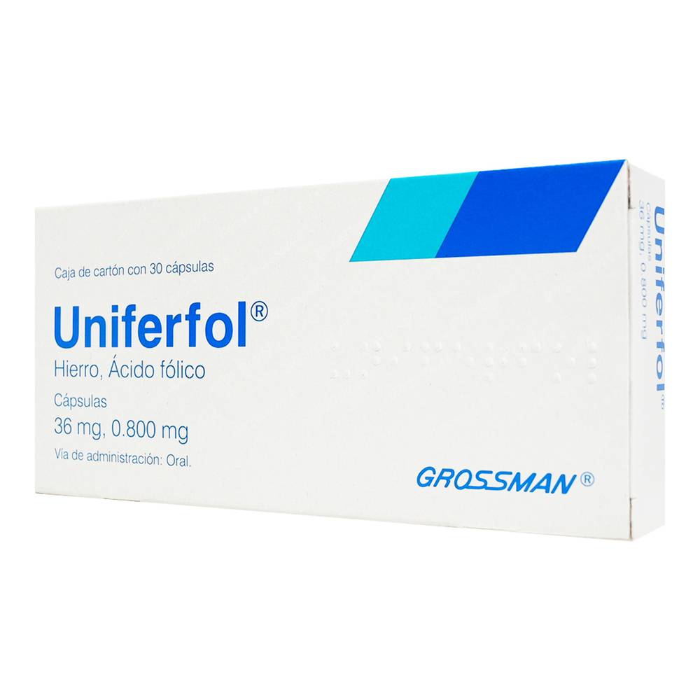 UNIFERFOL 36 / 0.800 MG 30 CAPS