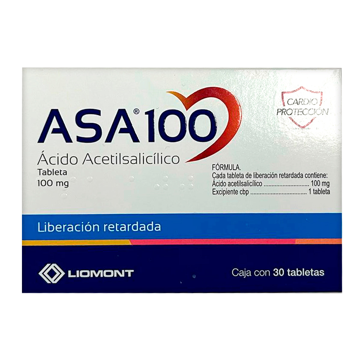 ASA 100MG 30 TAB