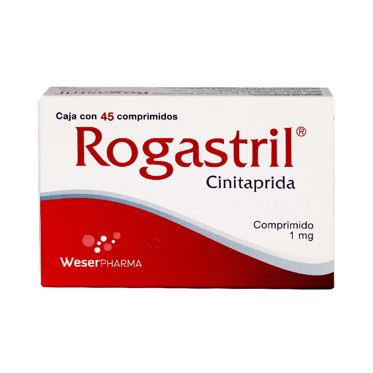 ROGASTRIL CAJA CON 45 COMPRIMIDOS DE 1 MG