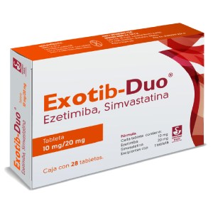 EXOTIB DUO CAJA CON 28 TABLETAS DE 10 MG / 20 MG EXOTIB DUO CAJA CON 28 TABLETAS DE 10 MG / 20 MG