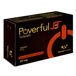 POVERFUL JT CAJA CON 4 TABLETAS MASTICABLES DE 20 MG POVERFUL JT CAJA CON 4 TABLETAS MASTICABLES DE 20 MG