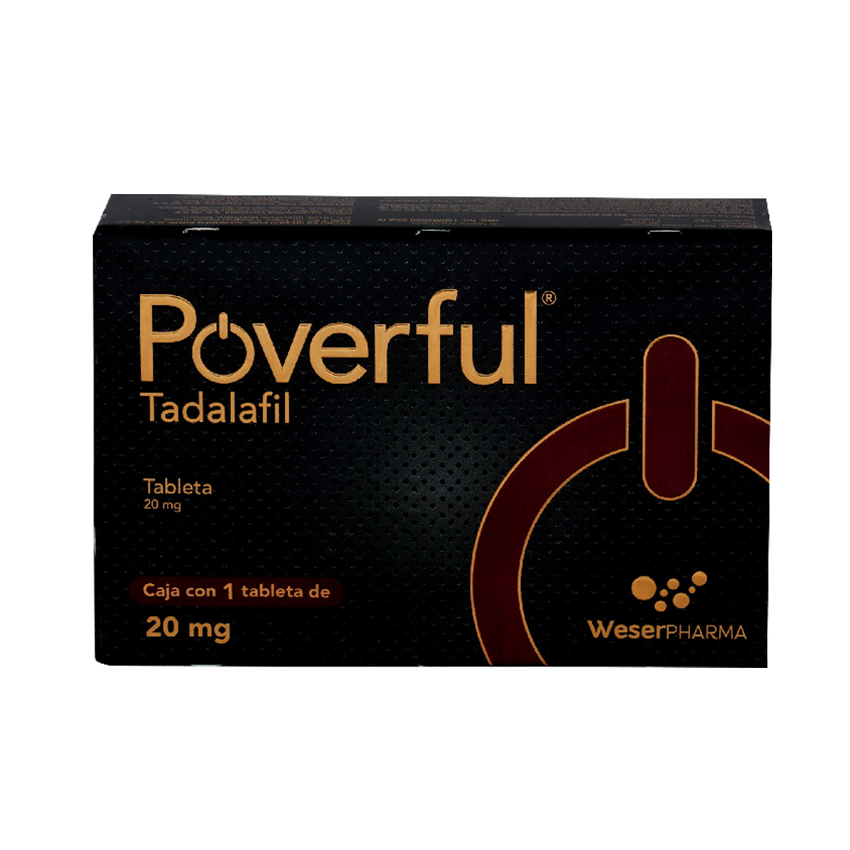POVERFUL CAJA CON 1 TABLETA DE 20MG