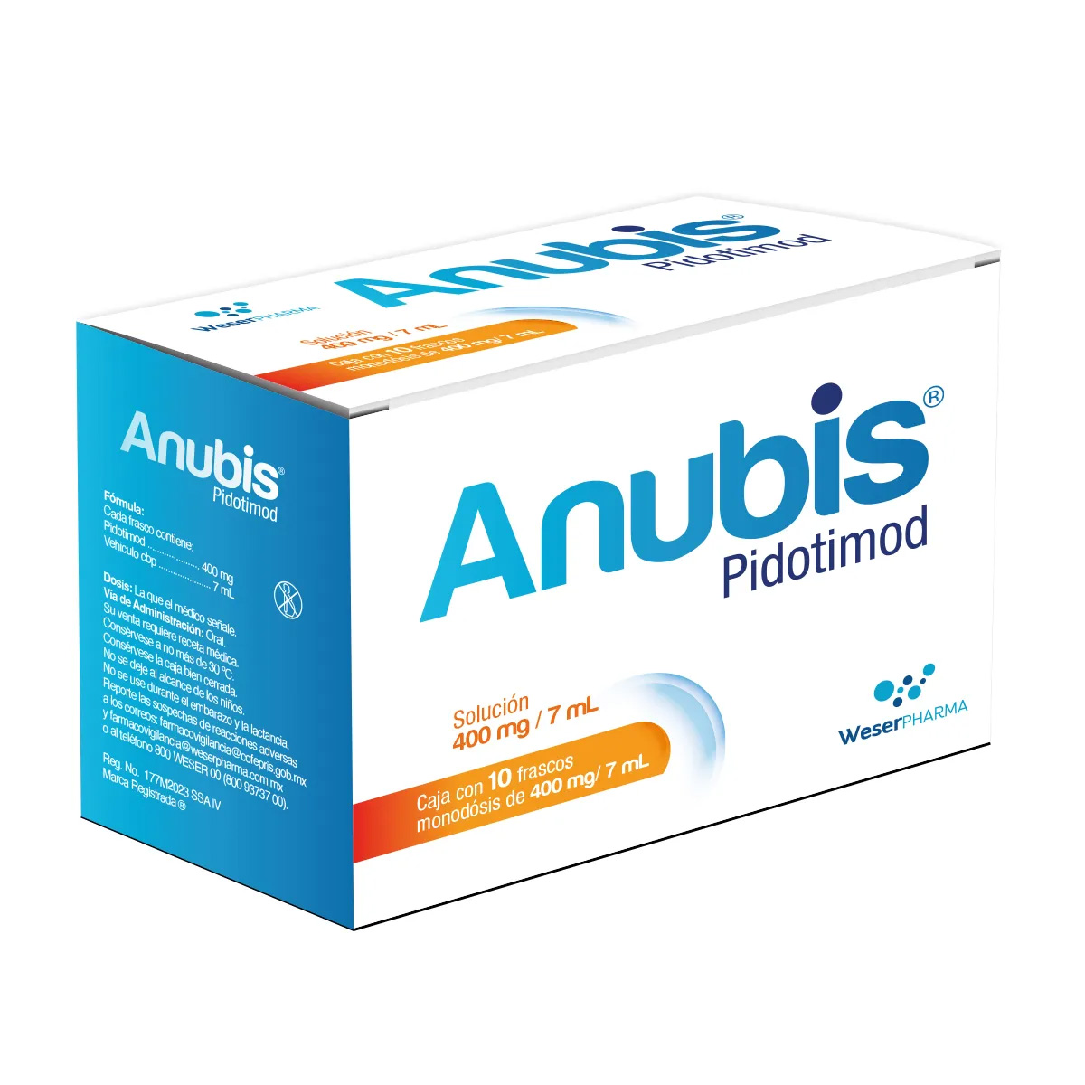 ANUBIS 400MG/7ML SOL CAJA 10 FCOS