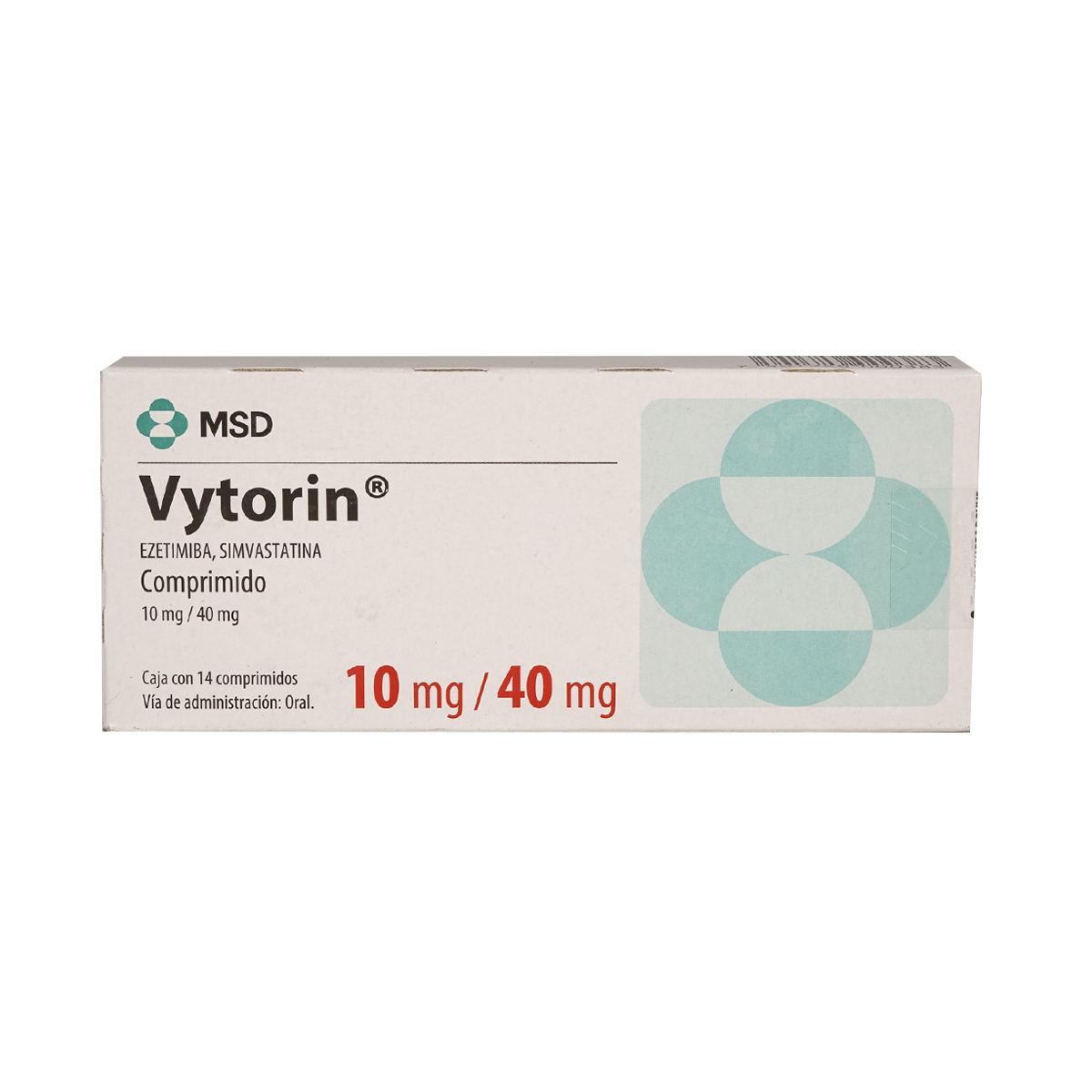 VYTORIN CAJA CON 14 COMPRIMIDOS DE 10/40 MG