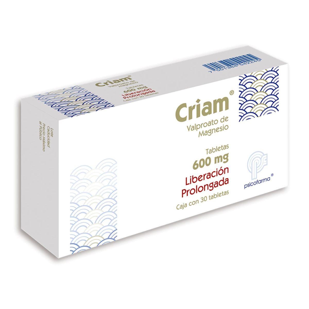 CRIAM 600 MG 30 TAB