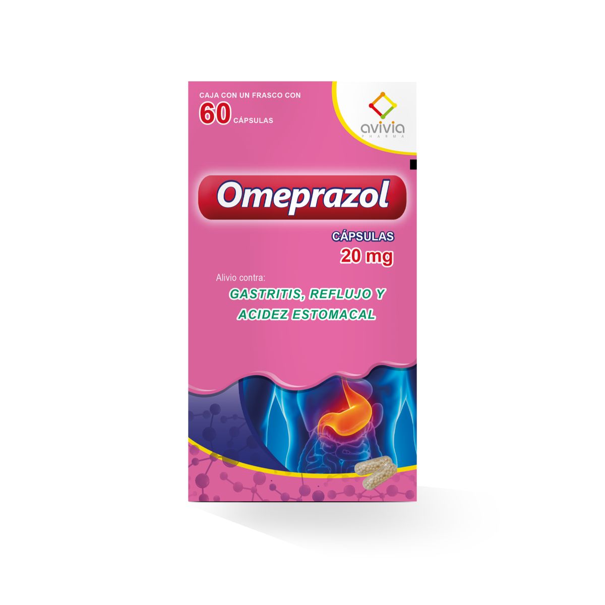OMEPRAZOL 20 MG FCO 60 CAPS LGEN