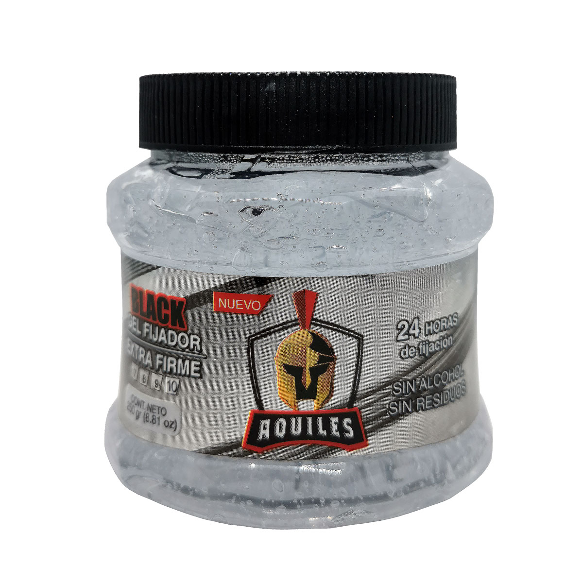 GEL AQUILES BLACK 24H FIJ 250G