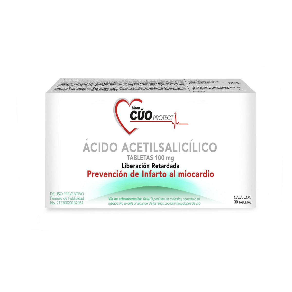 CUOPROTEC LR A-ACETIL 100MG 30TAB