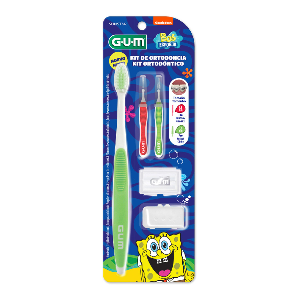 KIT GUM ORTODONCIA BOB ESPONJA