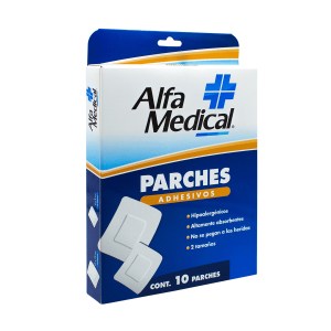 PARCHES ALFA MED ADH 2TAM BCO C/10 PARCHES ALFA MED ADH 2TAM BCO C/10