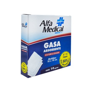GASA ALFA MEDIC 10X10CM C/10 GASA ALFA MEDIC 10X10CM C/10