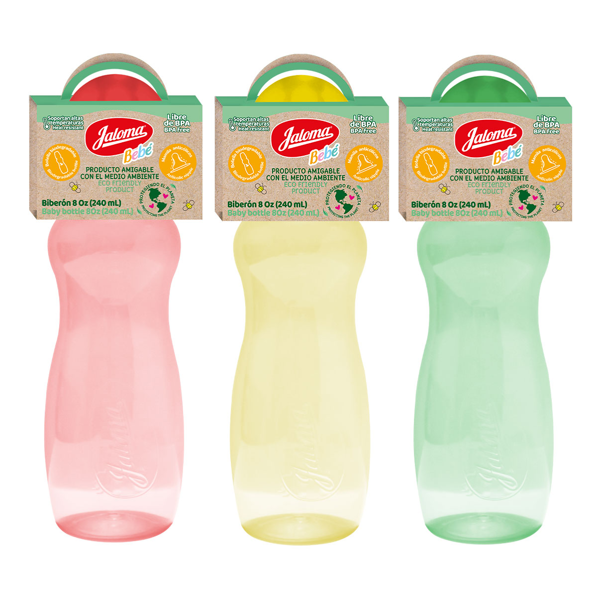 Jaloma Biberón biodegradable Siluette (12 x 8 oz.)