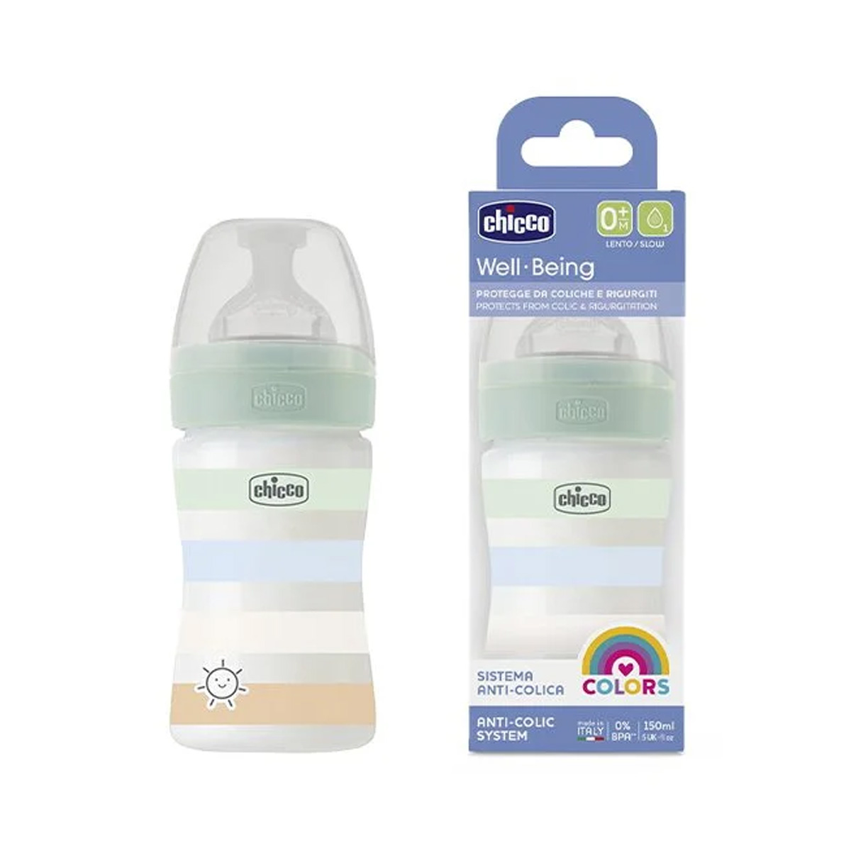 BIB CHICCO WB ANTI-COL VDE 150ML N