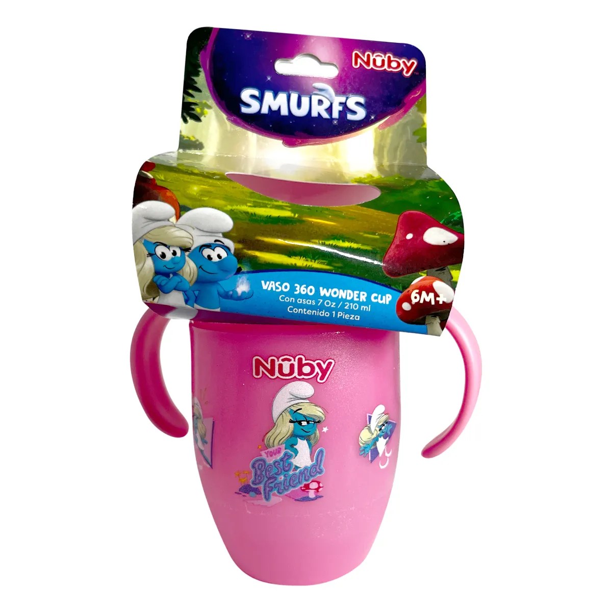 VASO NUBY LICENC C/ASAS 6M 7OZ