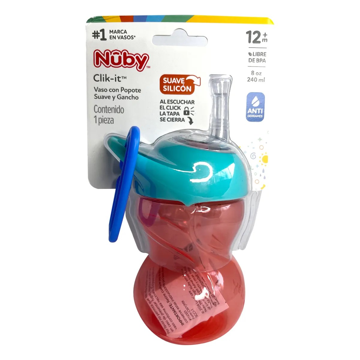 VASO NUBY CLIKIT POPOTE SVE 8 OZ