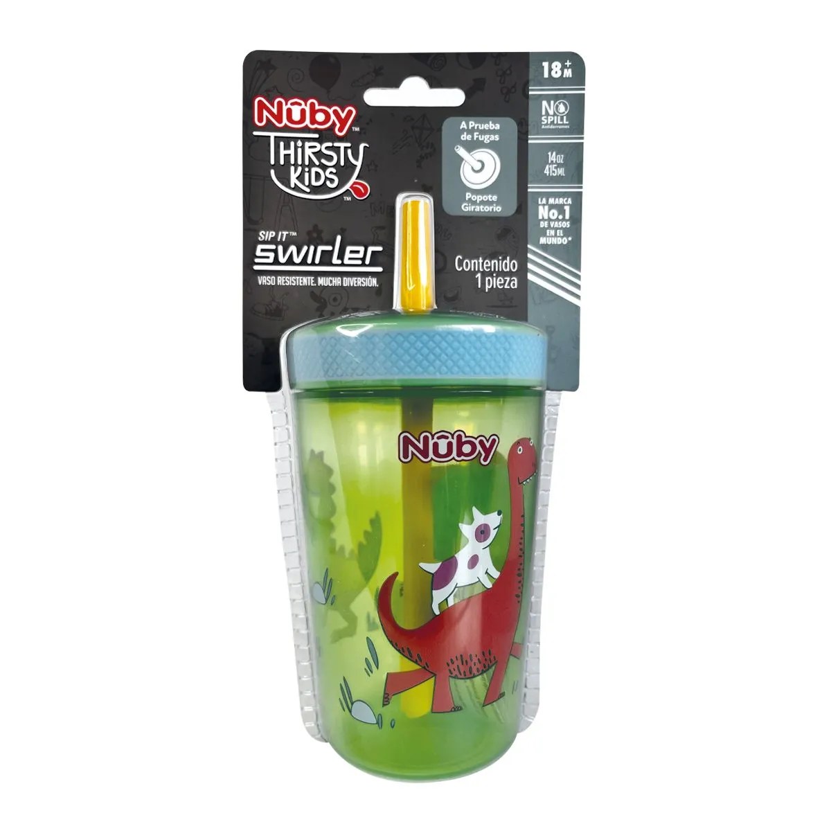 VASO NUBY C/POPOTE ANTIDRRAM SIP