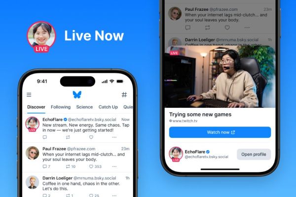 Bluesky tests a ‘live now’ with part of streamers and NBA Bluesky tests a ‘live now’ with part of streamers and NBA