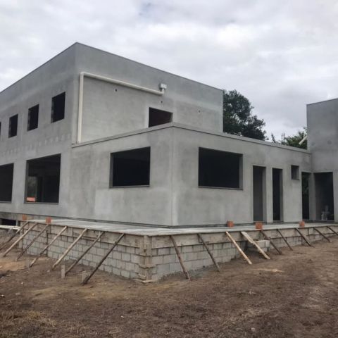 Construção da calçada Construção da calçada