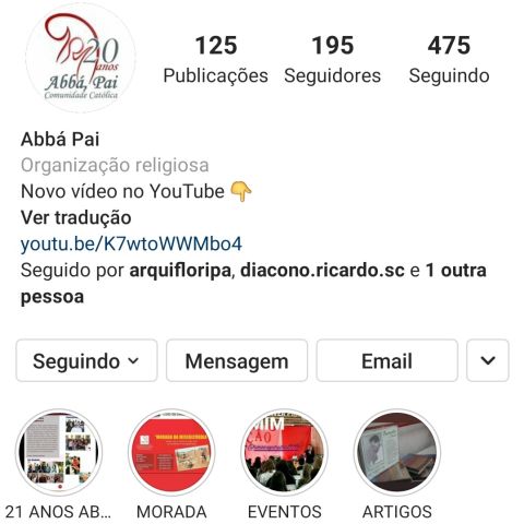 Siga nosso perfil no Instagram Siga nosso perfil no Instagram
