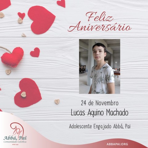 Parabéns, Lucas Aquino Machado Parabéns, Lucas Aquino Machado