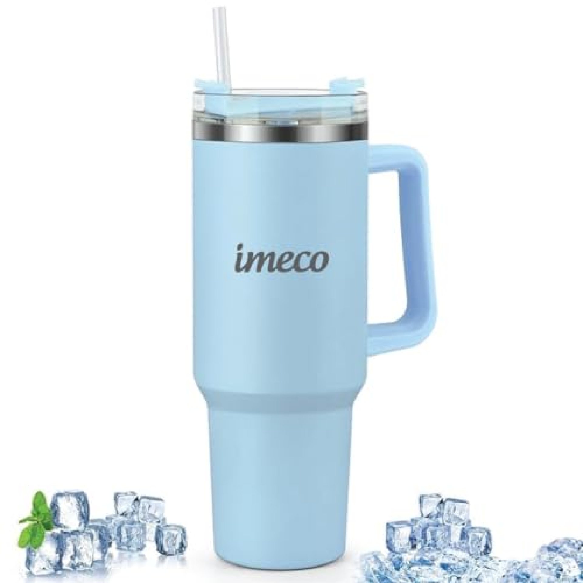 IMECO ECO-SIP Premium Stainless Steel Insulated Tumbler with Straw, Double Wall Vacuum, Leakproof for Hot & Cold Drinks, Office, Gym & Travel |Stylish Watter Bottle 850ml (Sky Blue) IMECO ECO-SIP Premium Stainless Steel Insulated Tumbler with Straw, Double Wall Vacuum, Leakproof for Hot & Cold Drinks, Office, Gym & Travel |Stylish Watter Bottle 850ml (Sky Blue)