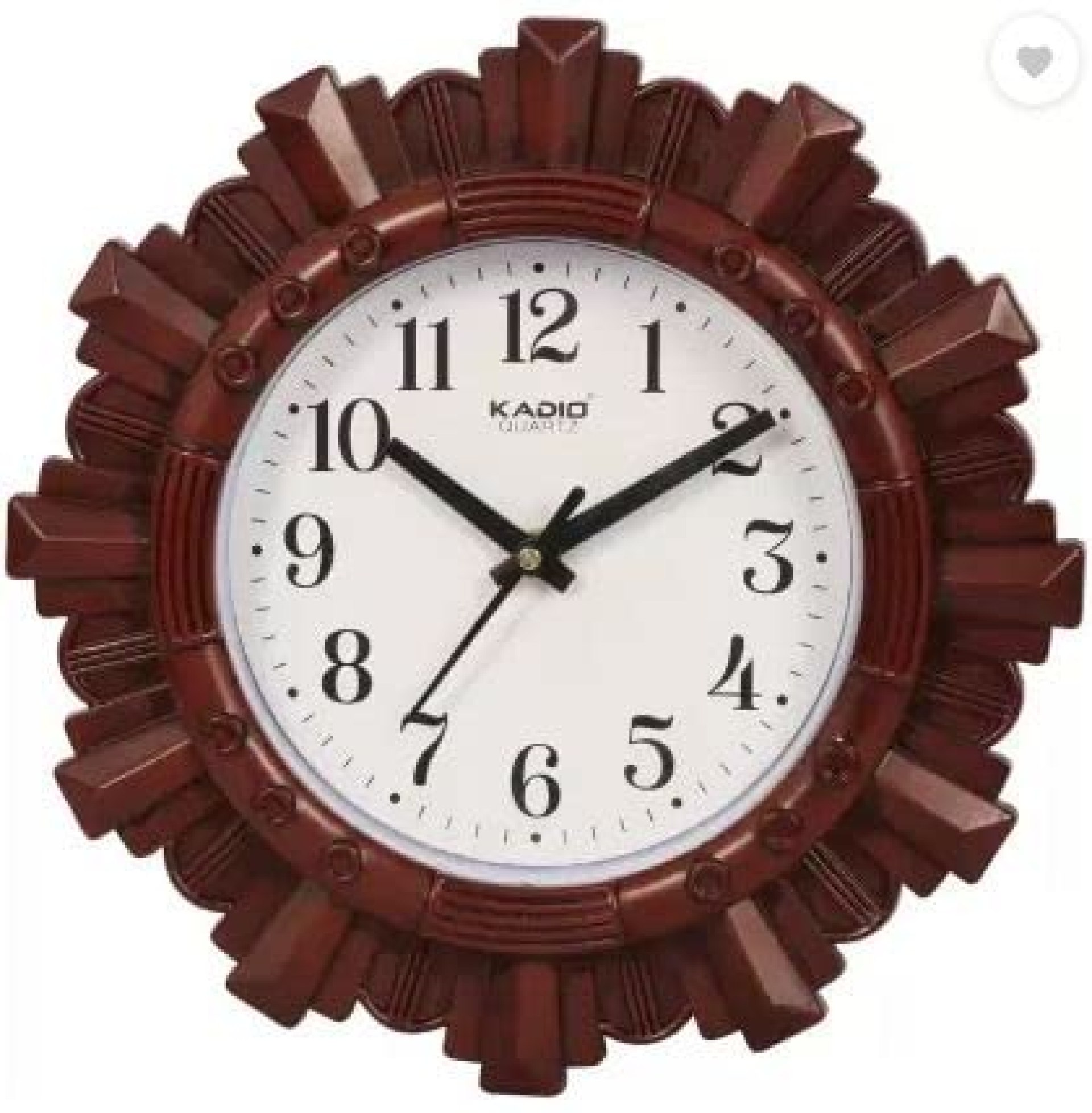 Kadio Analog 24.5 cm X 24.5 cm Wall Clock (Maroon, with Glass, Standard) Kadio Analog 24.5 cm X 24.5 cm Wall Clock (Maroon, with Glass, Standard)