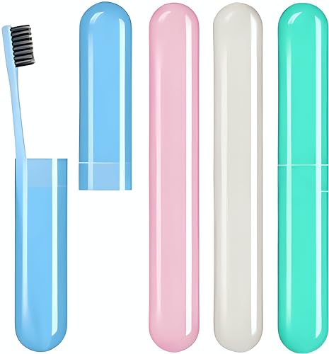 Oblivion 4 Pcs Plastic Toothbrush Cover, Anti Bacterial Toothbrush Case Box, Portable Toothbrush Container for Traveling, Outdoor, Camping, Cap Cover Protect Case Box Toothbrush (Multicolor) Oblivion 4 Pcs Plastic Toothbrush Cover, Anti Bacterial Toothbrush Case Box, Portable Toothbrush Container for Traveling, Outdoor, Camping, Cap Cover Protect Case Box Toothbrush (Multicolor)