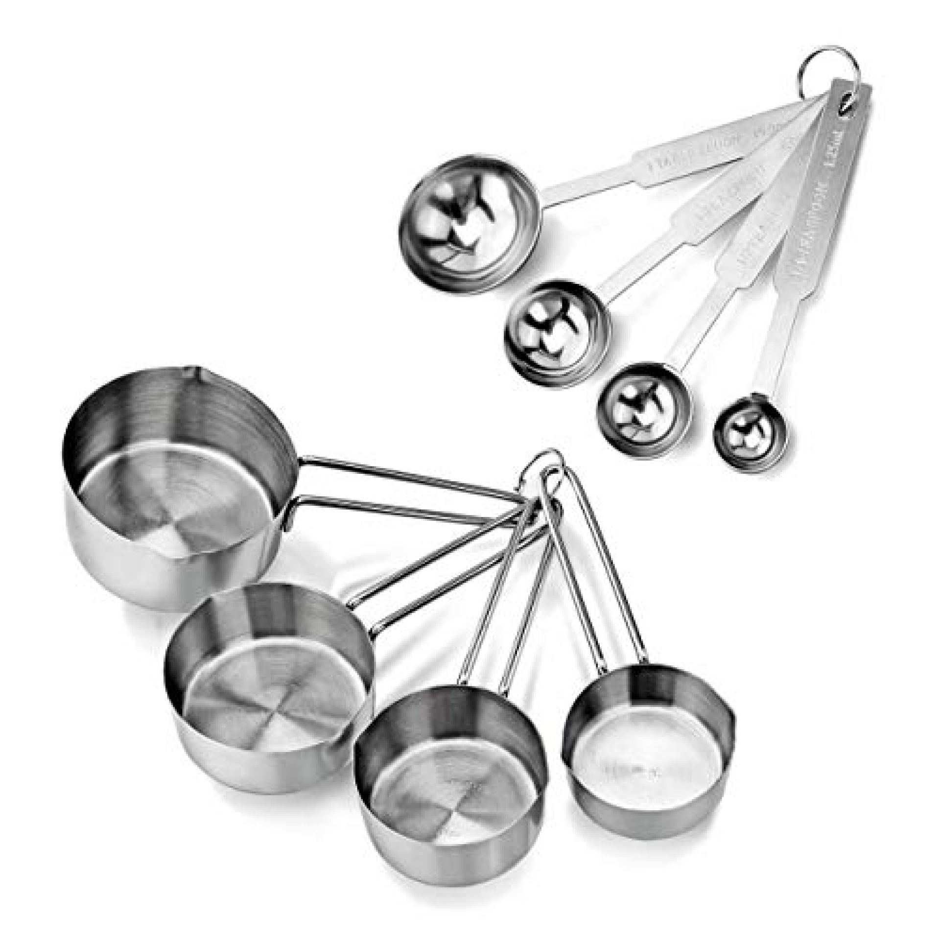 INKULTURE Stainless Steel Measuring Cups & Spoon Combo for Dry or Liquid/Kitchen Gadgets for Cooking & Baking Cakes/Measuring Cup Set Combo with Handles (Set of 4 Cups & 4 Spoons) INKULTURE Stainless Steel Measuring Cups & Spoon Combo for Dry or Liquid/Kitchen Gadgets for Cooking & Baking Cakes/Measuring Cup Set Combo with Handles (Set of 4 Cups & 4 Spoons)