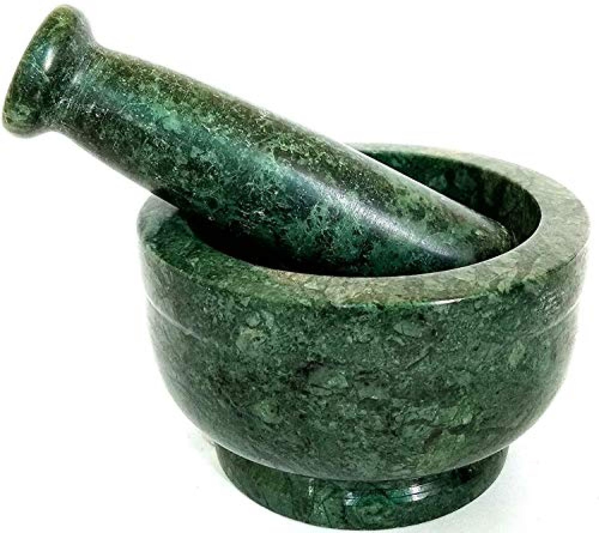 Simran Handicrafts B E Craft, Marble Mortar and Pestle Set, kharad, Masher Spice Mixer/Okhli and musle/Kharal for Kitchen 4 inches, Green Colour Simran Handicrafts B E Craft, Marble Mortar and Pestle Set, kharad, Masher Spice Mixer/Okhli and musle/Kharal for Kitchen 4 inches, Green Colour