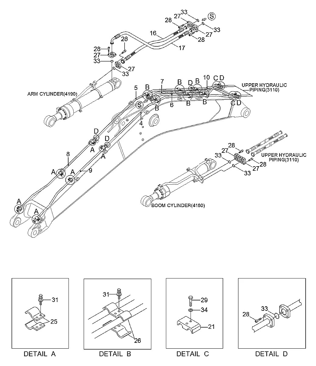 P700-168322DS Escavadeira de esteiras Hyundai R330LC-9SH