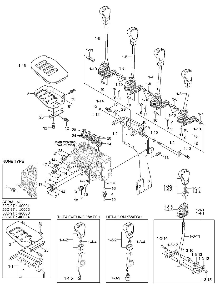 37HF-40070 Empilhadeira Hyundai 22-25-30-33D-9T