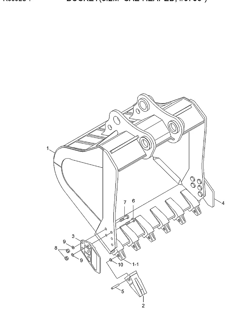 64QB-30801BG Escavadeira de esteiras Hyundai R500LC-7