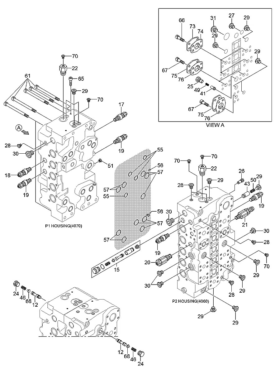 31KB-17780K Escavadeira de esteiras Hyundai HX520 L