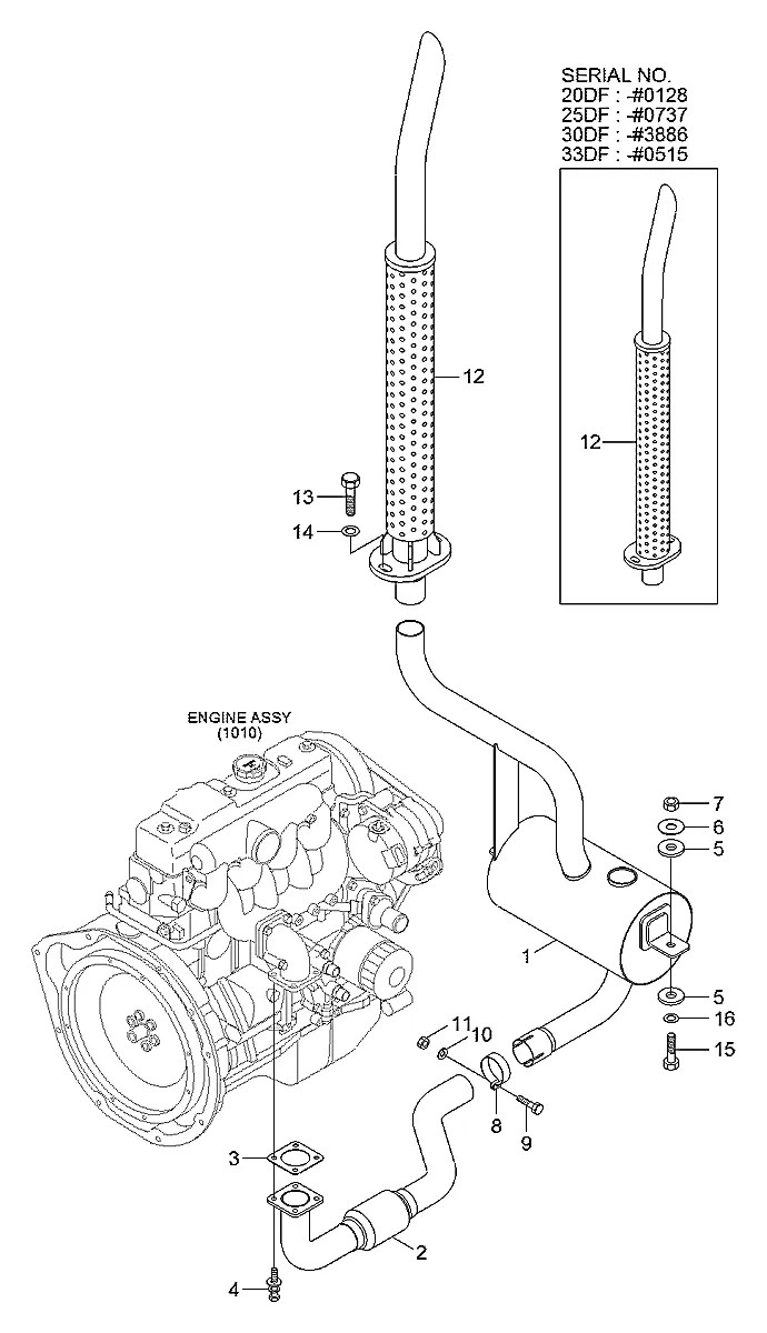 28250-42G50 Empilhadeira Hyundai 25DF-7