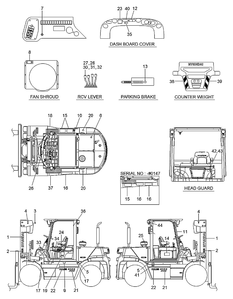 93FQ-02301 Empilhadeira Hyundai 80D-7E