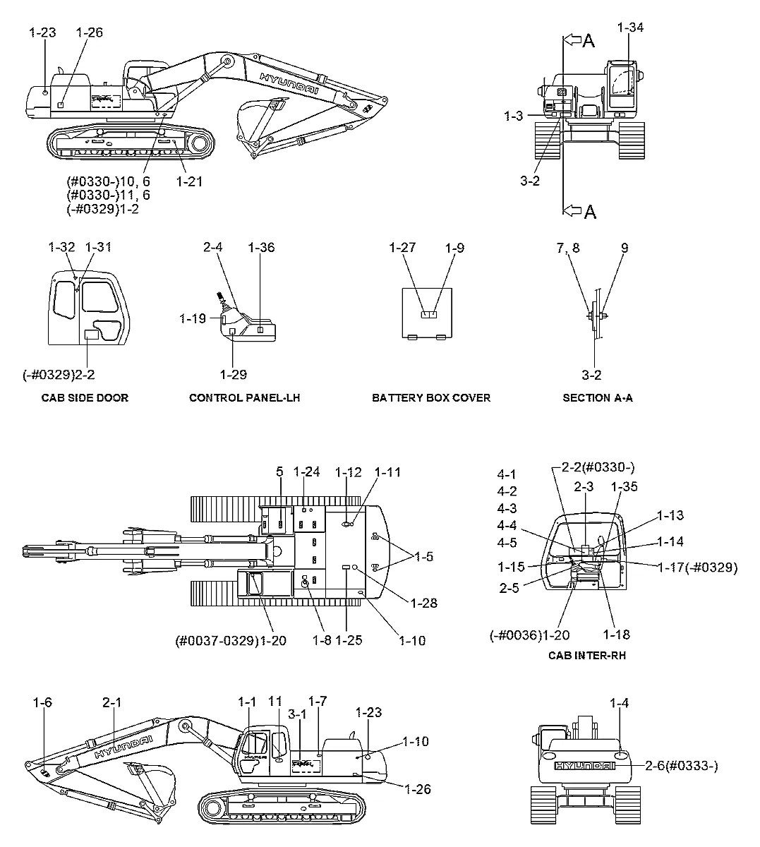 91E1-24051 Escavadeira de esteiras Hyundai R360LC-3H