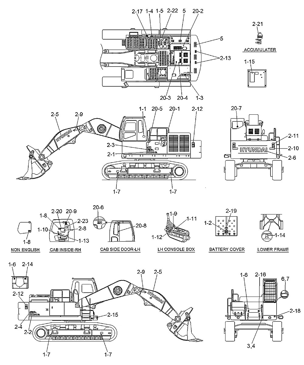 91N6-04190 Escavadeira de esteiras Hyundai R800-7A