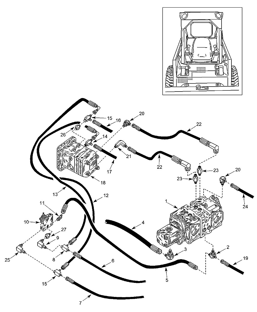YCAC-01167 Mini carregadeira Hyundai HSL680T