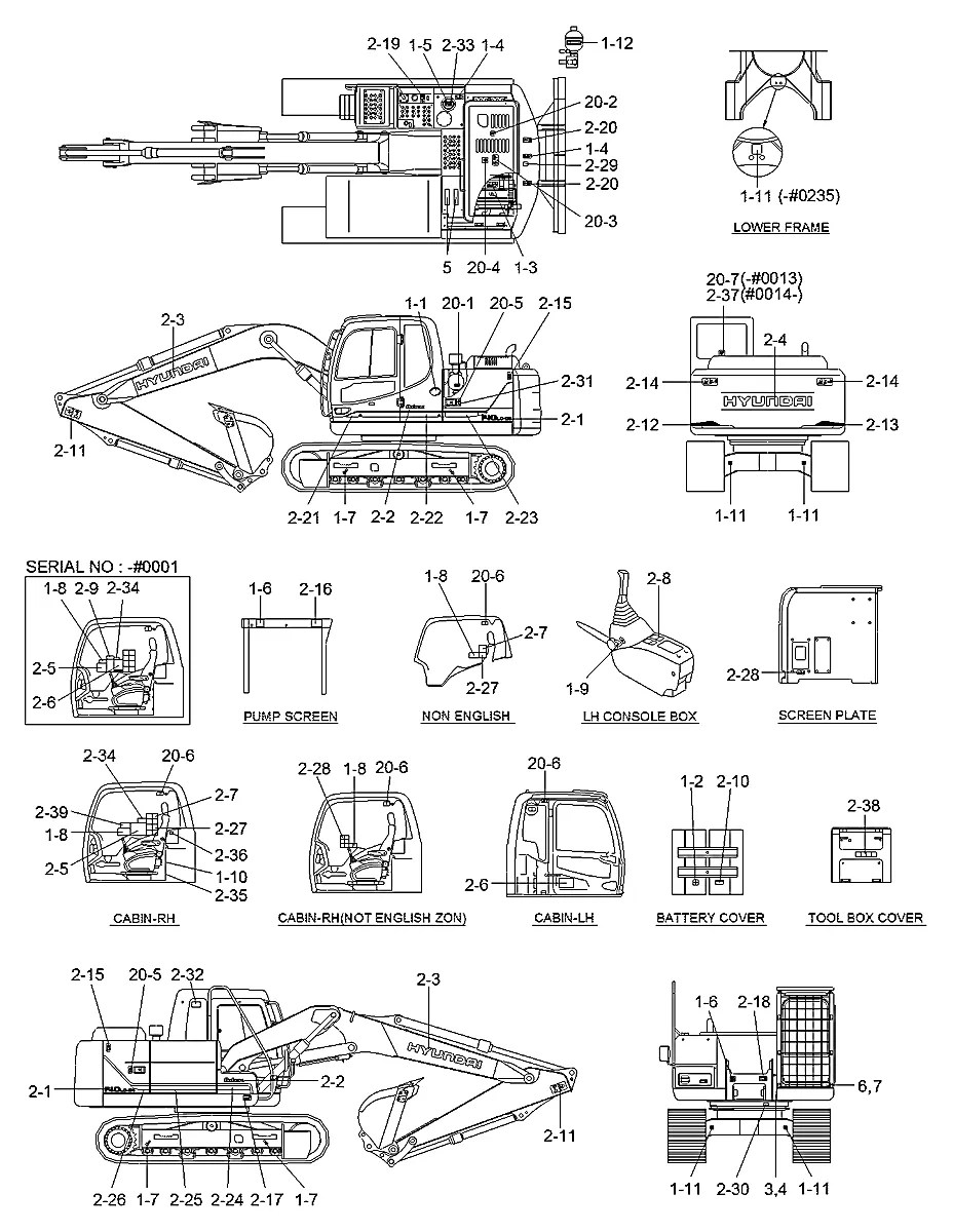 99Q4-10736 Escavadeira de esteiras Hyundai R140LC-9S