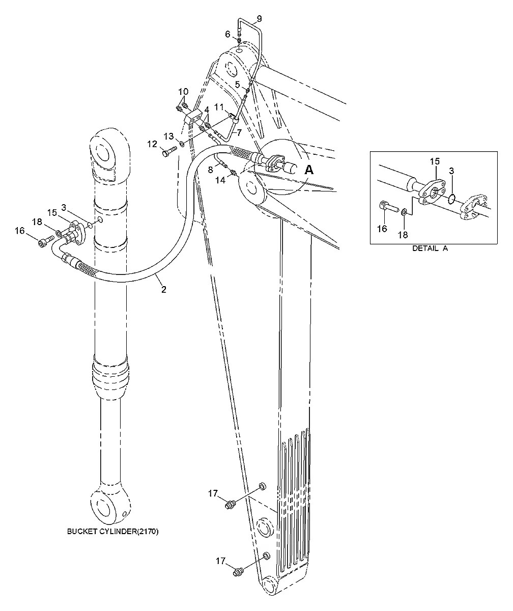 P703-167328 Escavadeira de esteiras Hyundai R450LC-3A