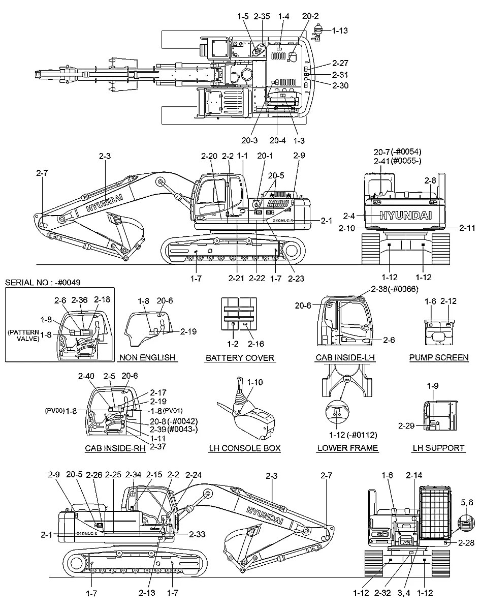 91Q6-13713 Escavadeira de esteiras Hyundai R210NLC-9