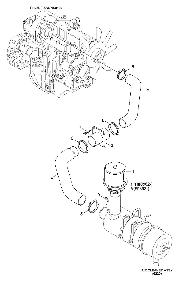 11N7-20022 Escavadeira de esteiras Hyundai R250LC-7