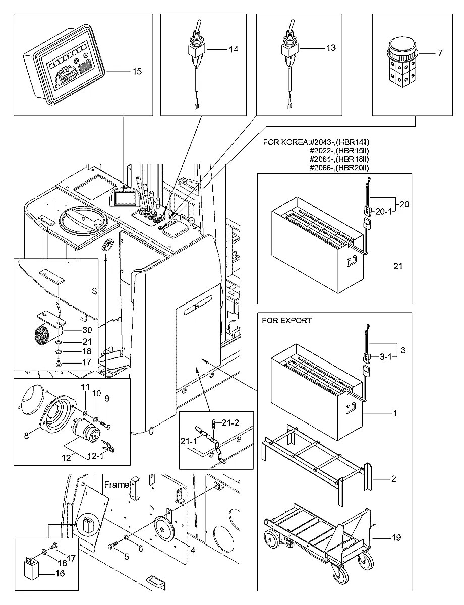 B21820140H Empilhadeira Hyundai HBR14-15-18-20-II